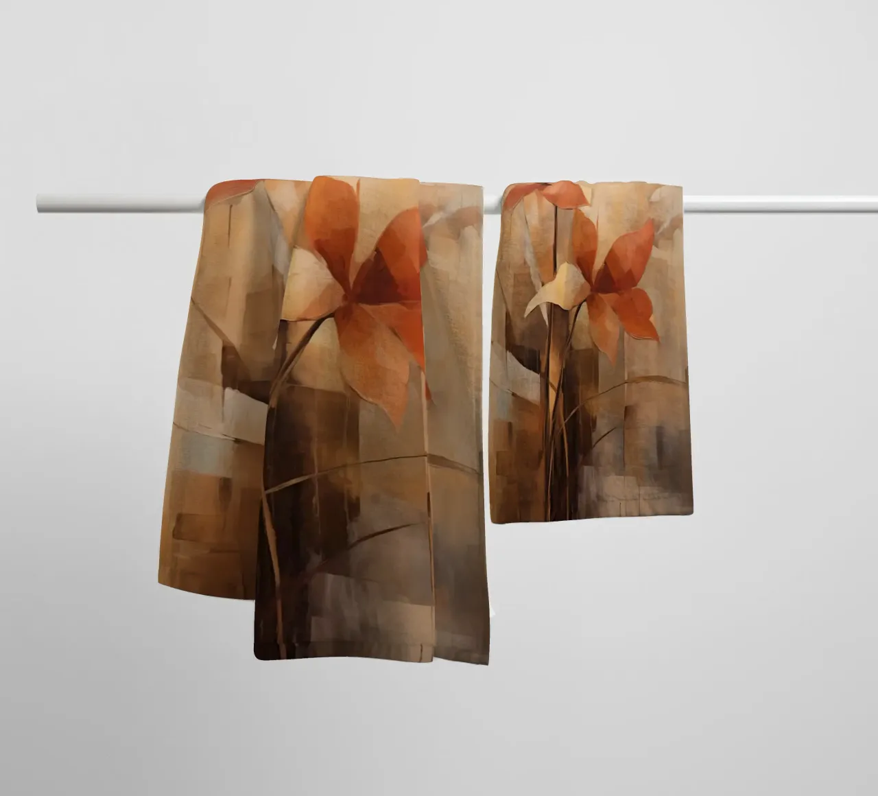 Fiori dai colori caldi asciugamano da bagno da Imagine