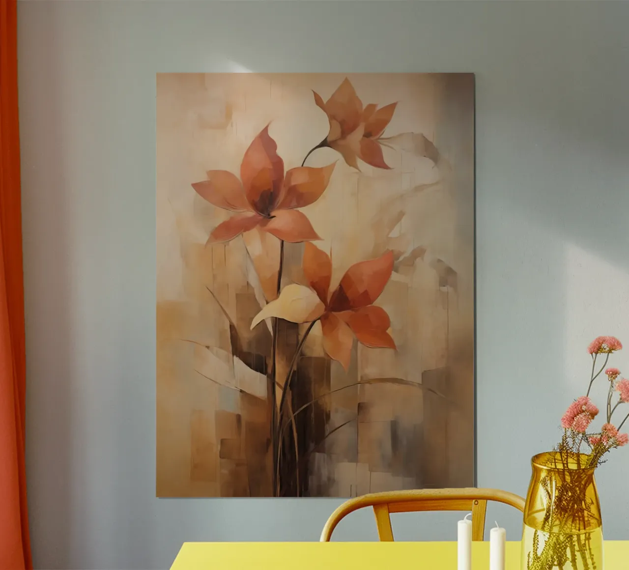 Fiori dai colori caldi carta hahnemühle da Imagine