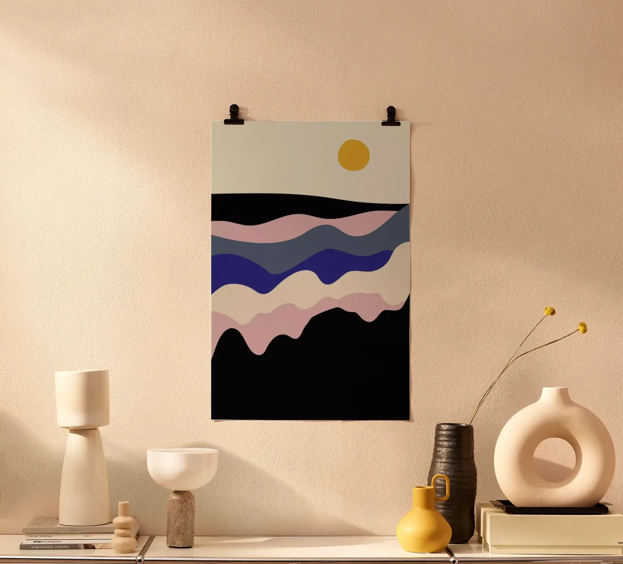 Sunrise poster con telaio in alluminio da Pure