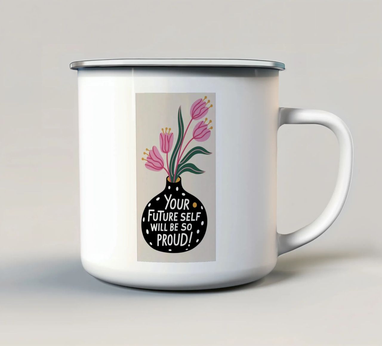 YOUR FUTURE SELF tazza in smalto da 20 Farben