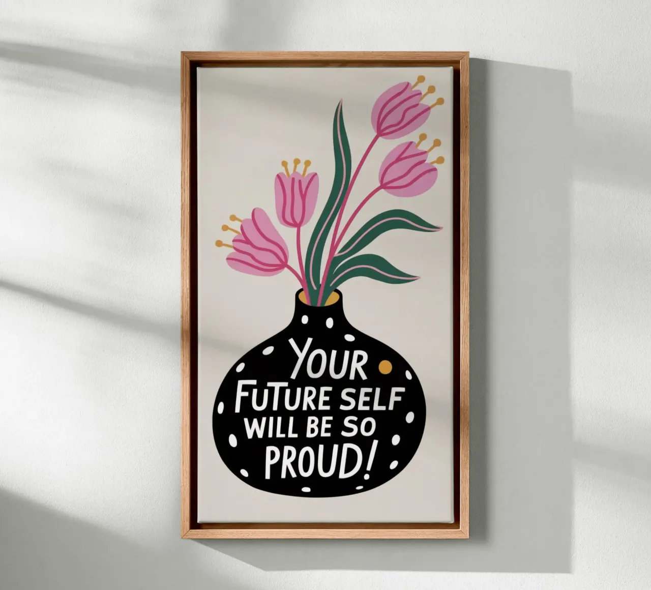 YOUR FUTURE SELF canvas with Floater frame by 20 Farben