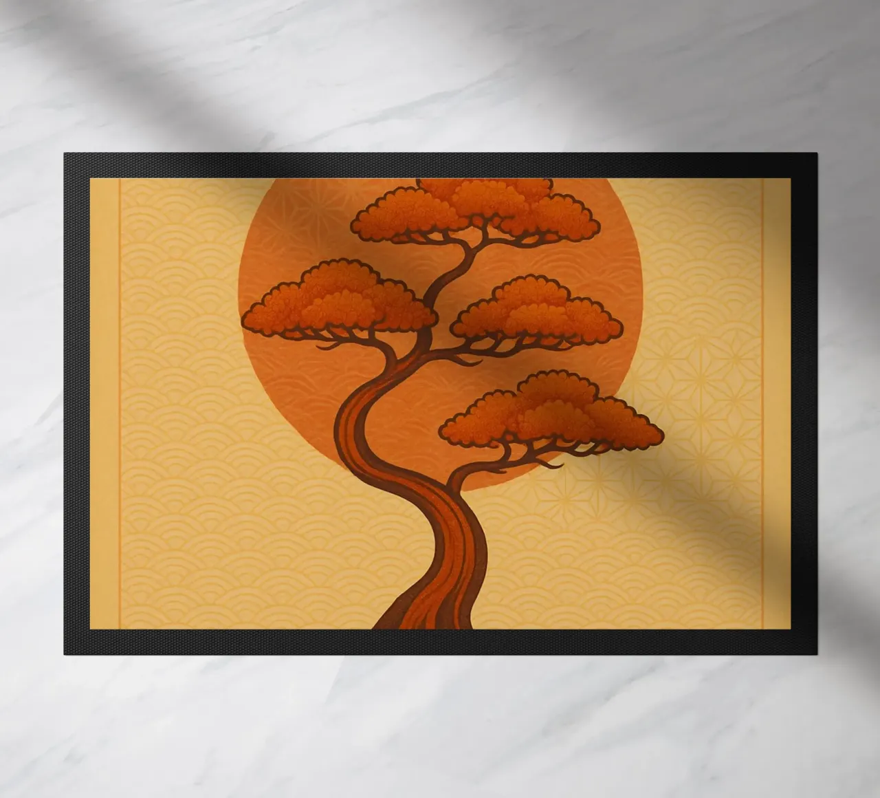 Autumnal Bonsai Sunset zerbino da Mosaic Dialogue