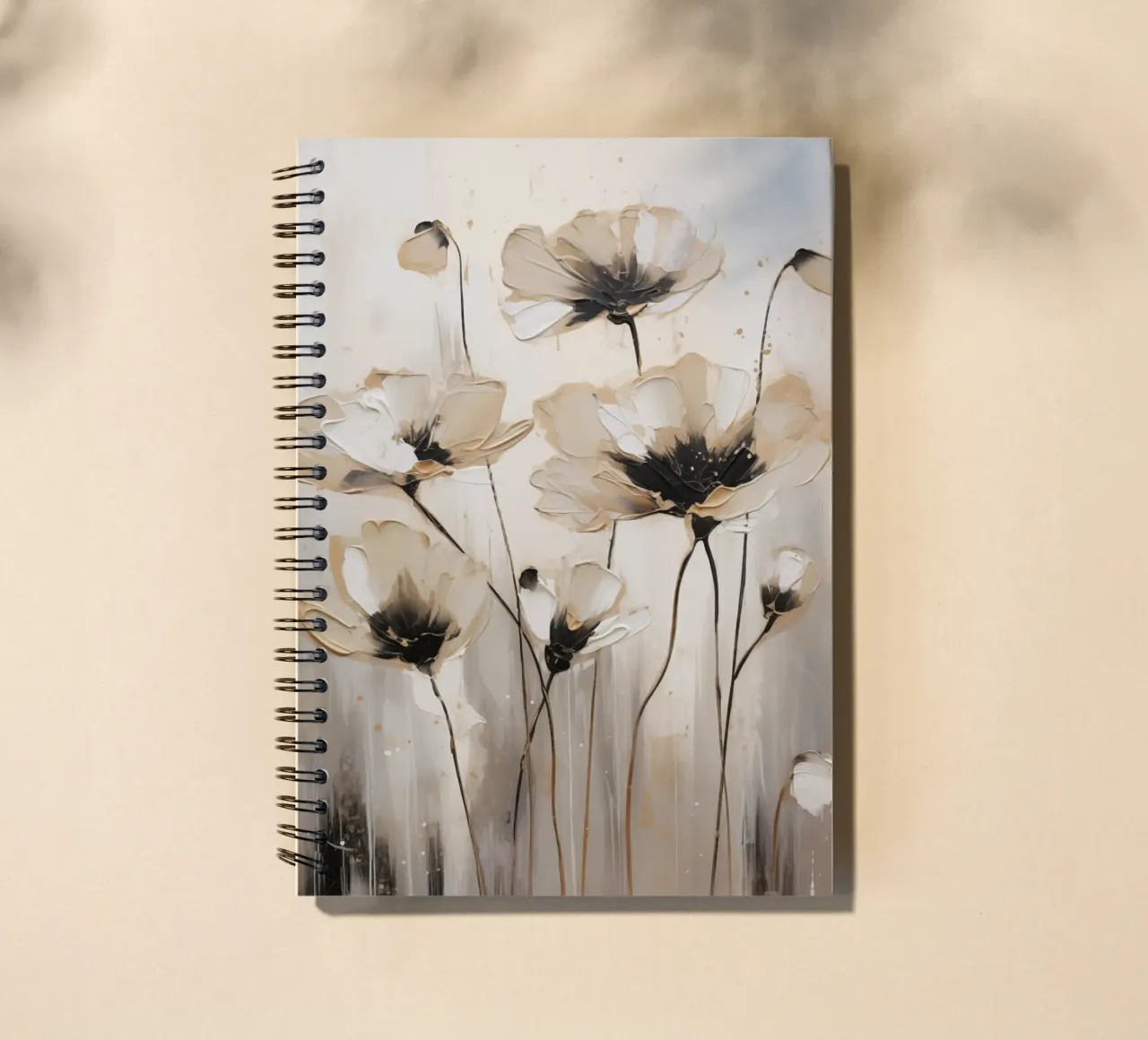 Flowers abstract spiral notebook by Imagine