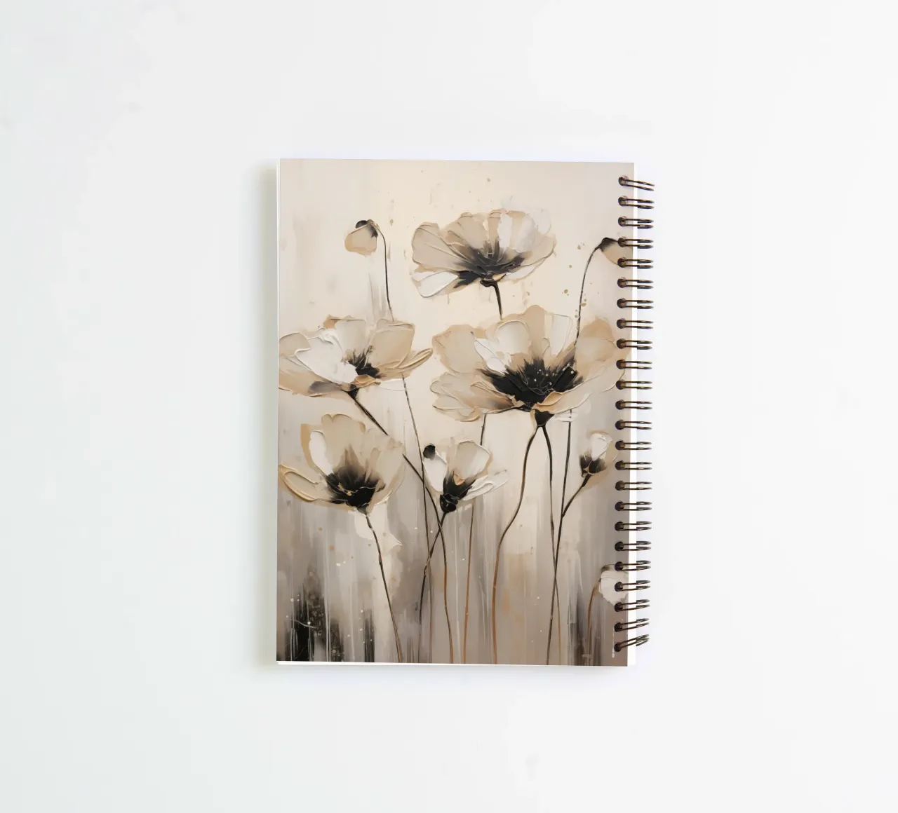 Flowers abstract spiral notebook by Imagine