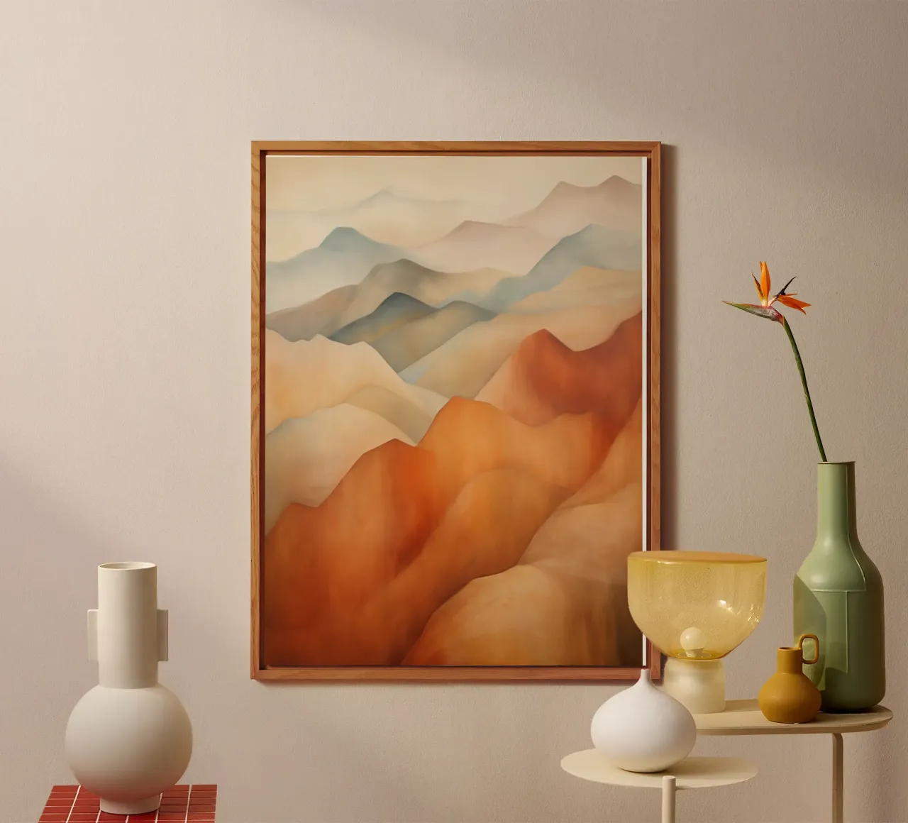 Paesaggio montano con i colori della terra alluminio dibond da Imagine