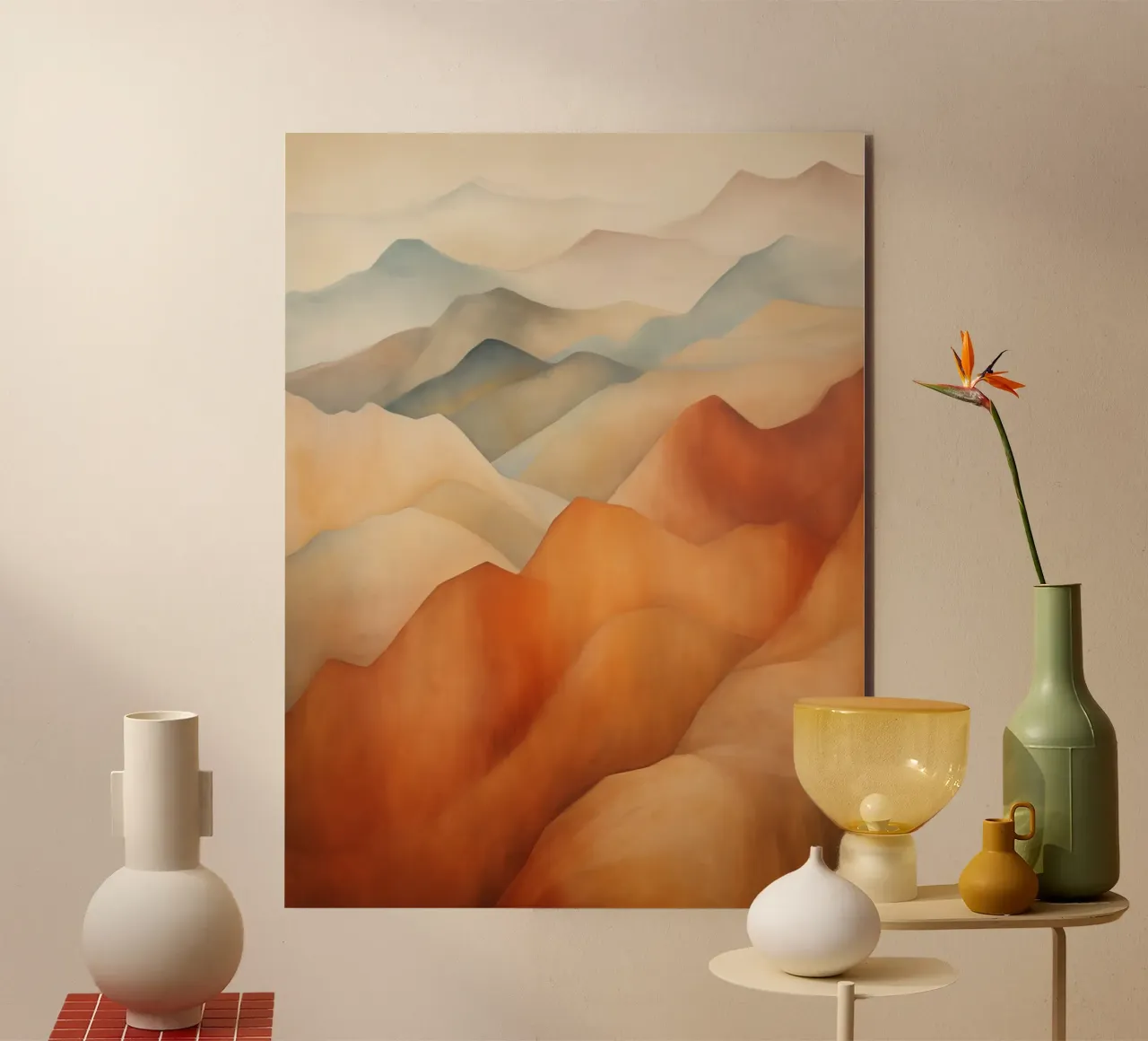 Paesaggio montano con i colori della terra alluminio dibond da Imagine