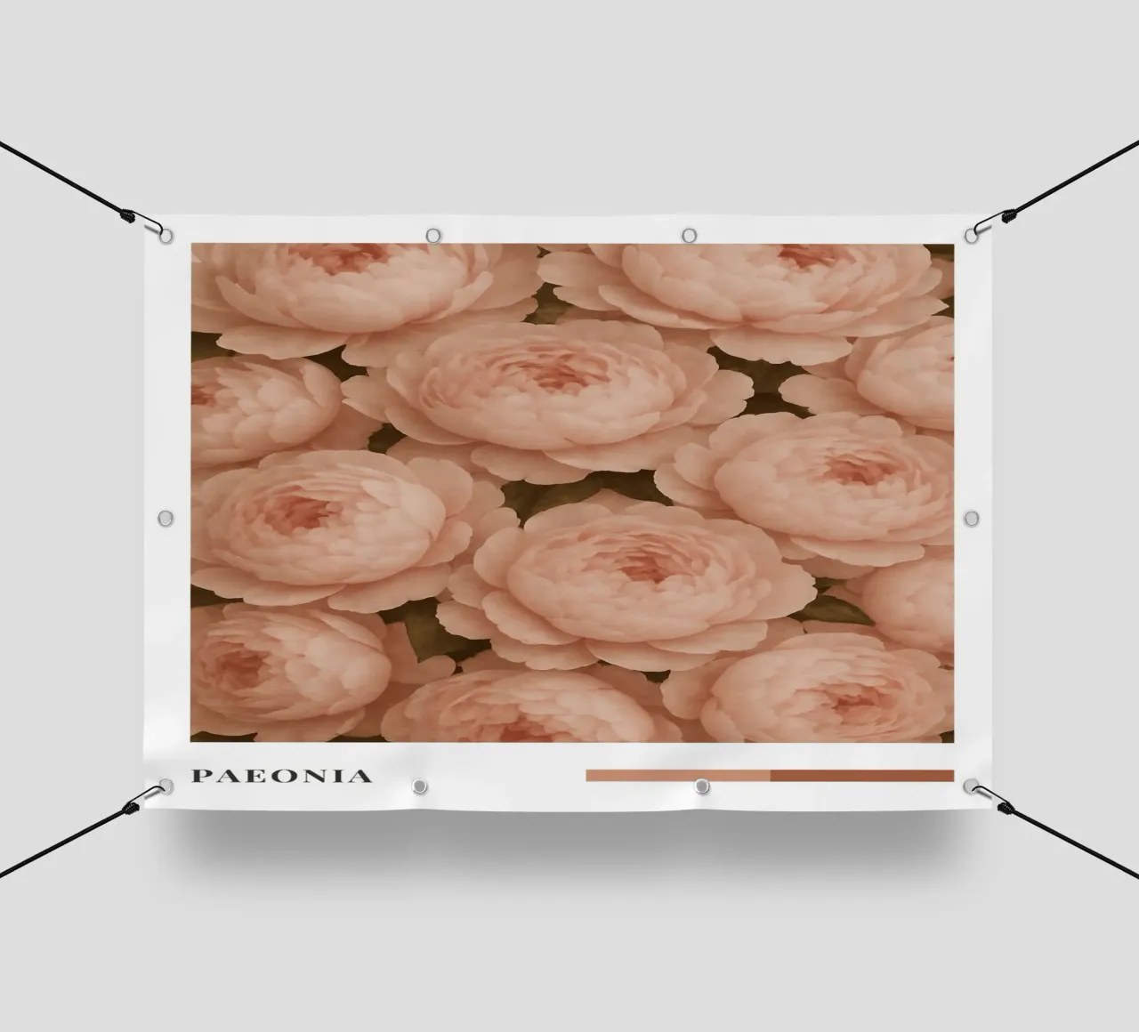 Delicate Peony Blossom Pattern telo in pvc da Mosaic Dialogue