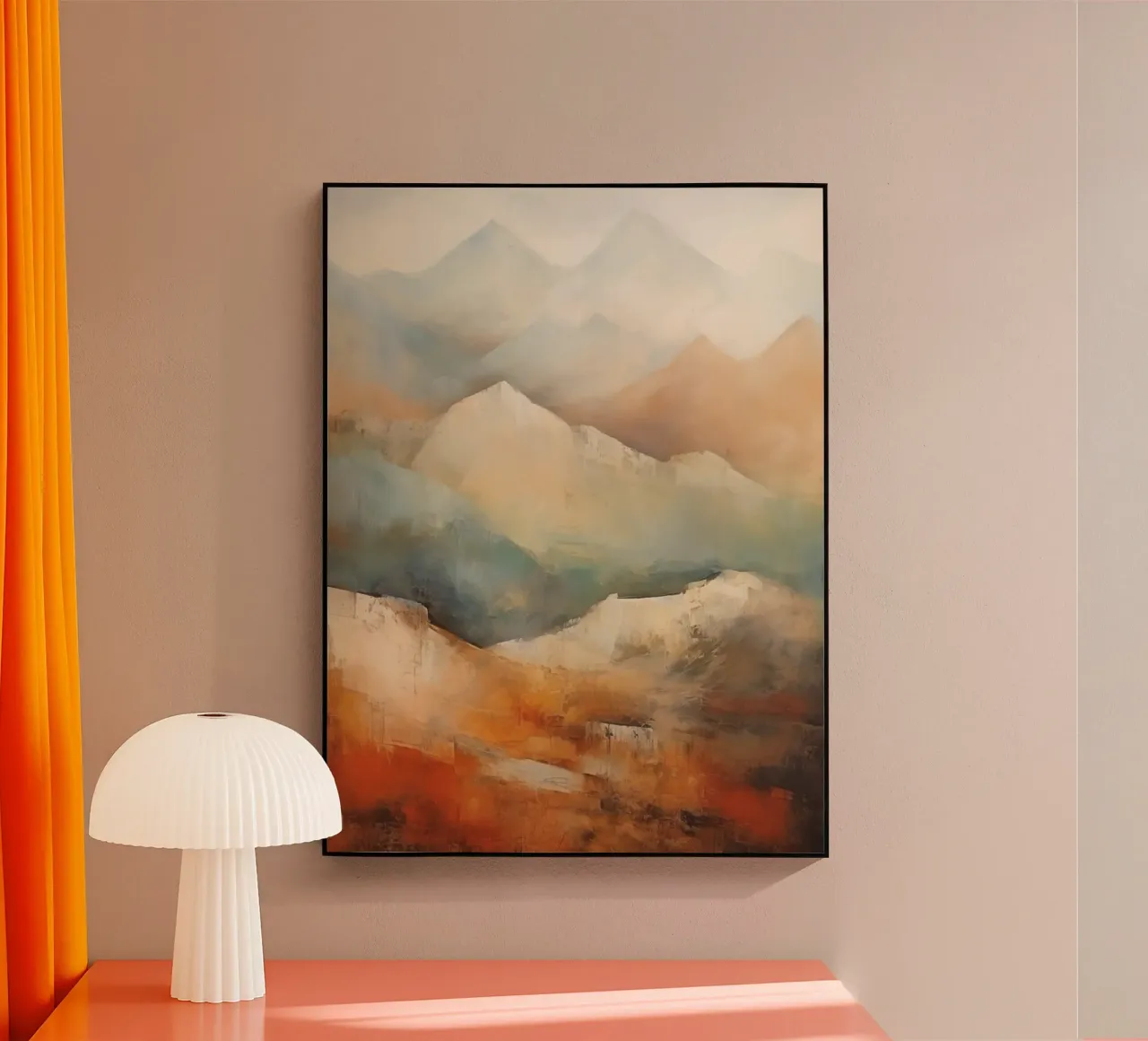 Paesaggio montano con i colori della terra plexiglass da Imagine