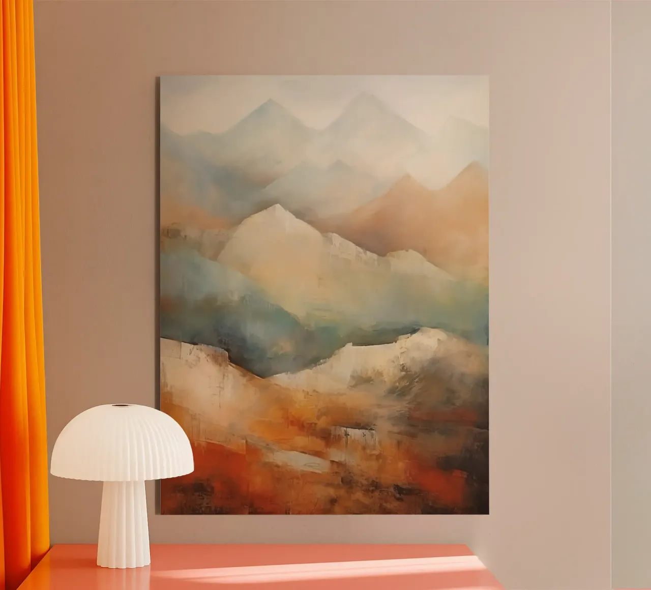 Paesaggio montano con i colori della terra alluminio dibond da Imagine