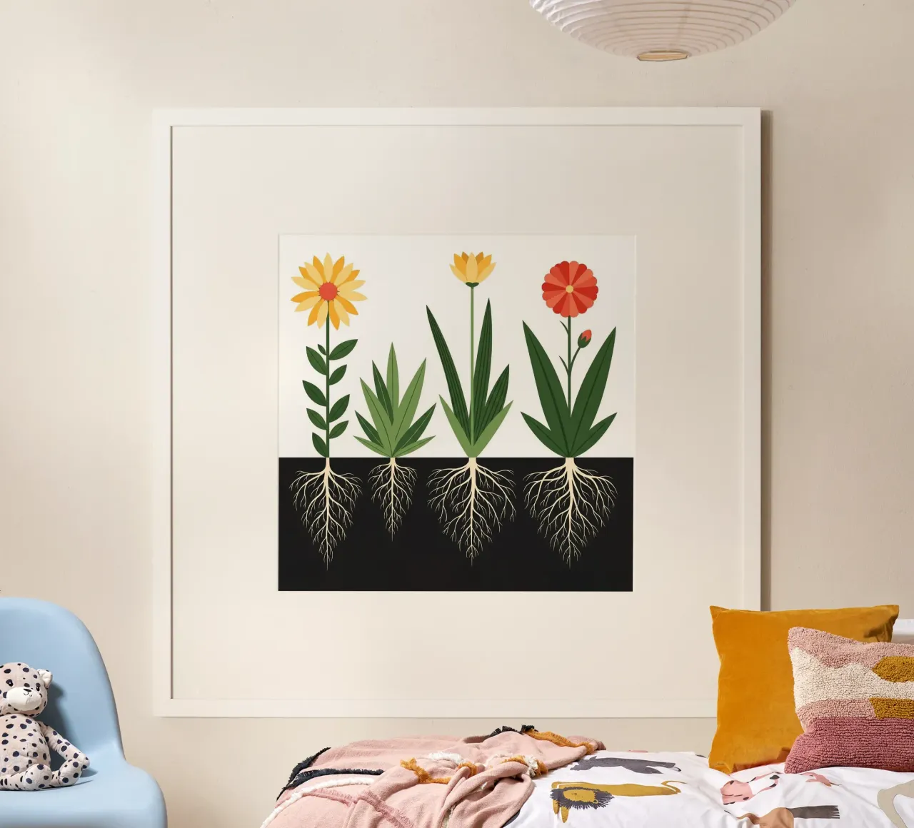 Floral bauhaus #007: Geometric Botany - Bauhaus Bloom poster da Zen Design