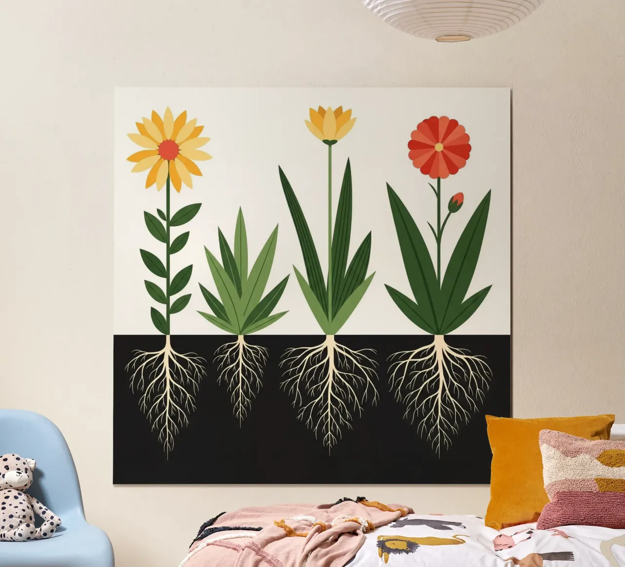 Floral bauhaus #007: Geometric Botany - Bauhaus Bloom poster da Zen Design