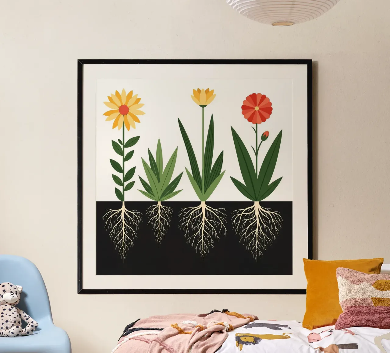 Floral bauhaus #007: Geometric Botany - Bauhaus Bloom poster da Zen Design