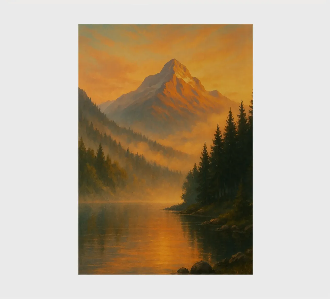 Golden Hour on the Tranquil Peaks notebook by Mosaic Dialogue