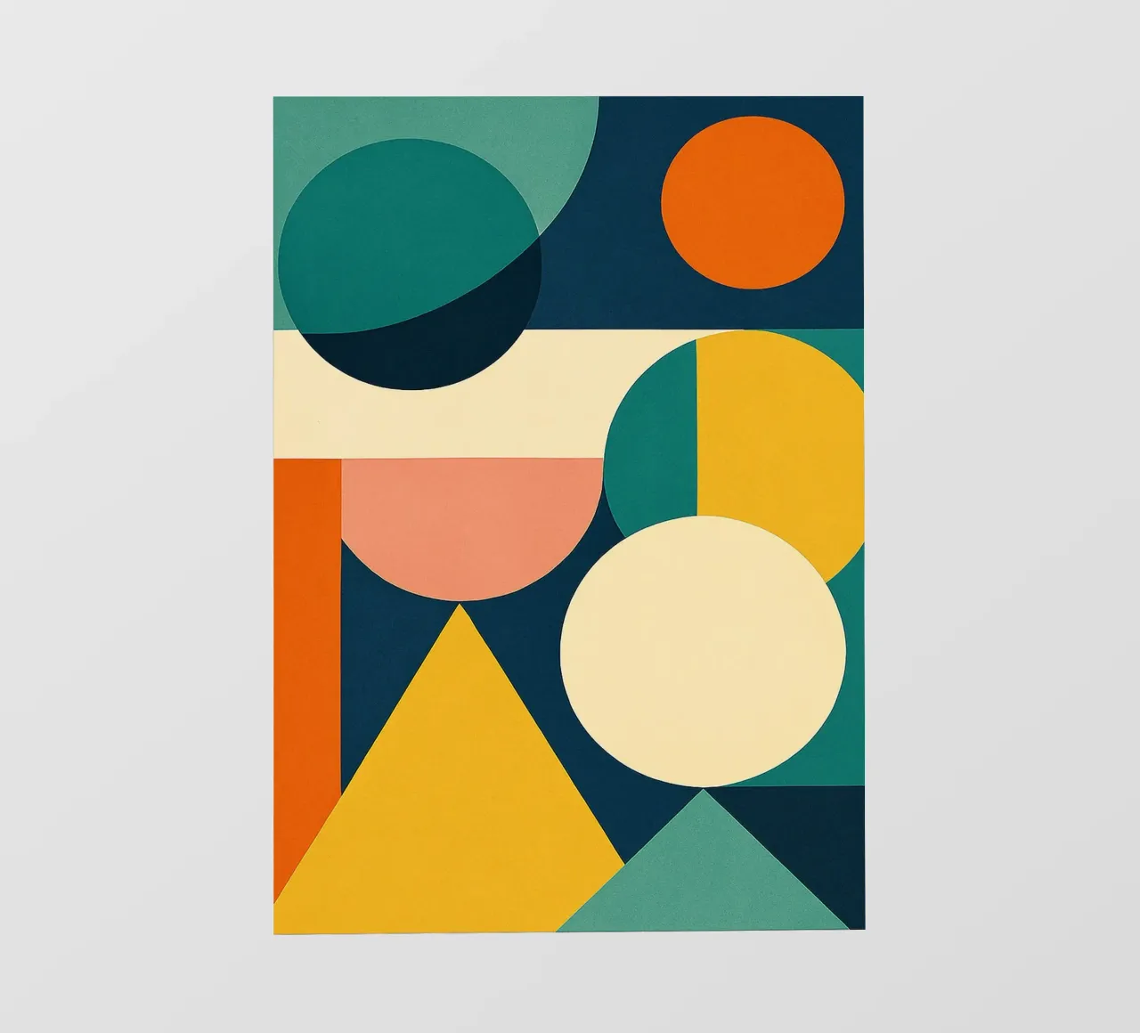 Mid-Century Modern Abstraction telo in pvc da Mosaic Dialogue