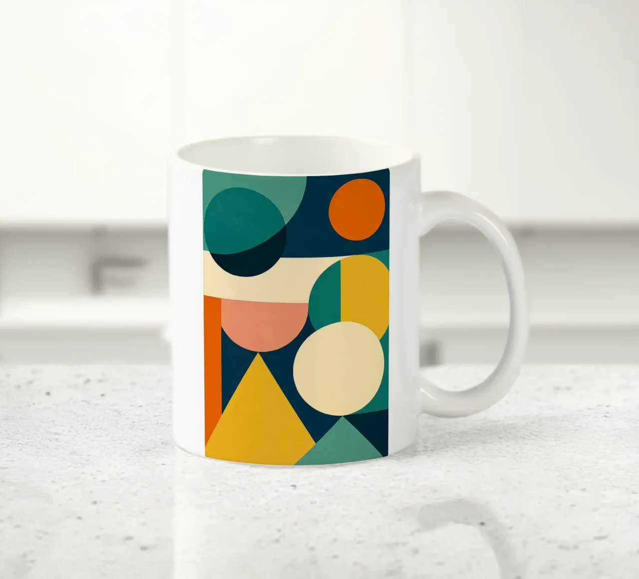 Mid-Century Modern Abstraction tazza in ceramica da Mosaic Dialogue