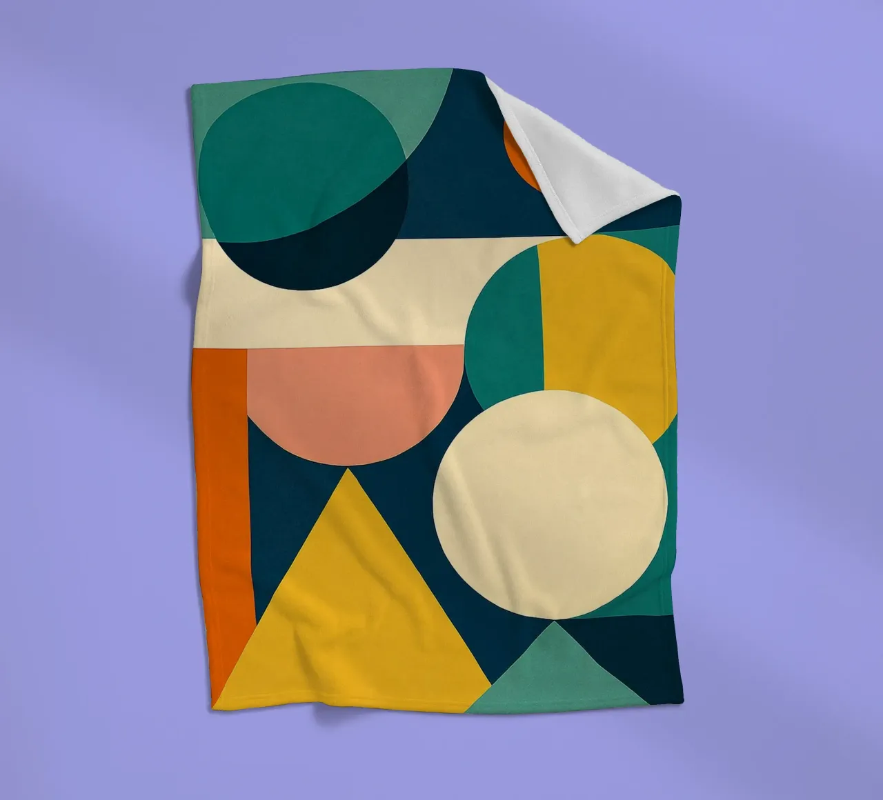 Mid-Century Modern Abstraction coperta in pile da Mosaic Dialogue