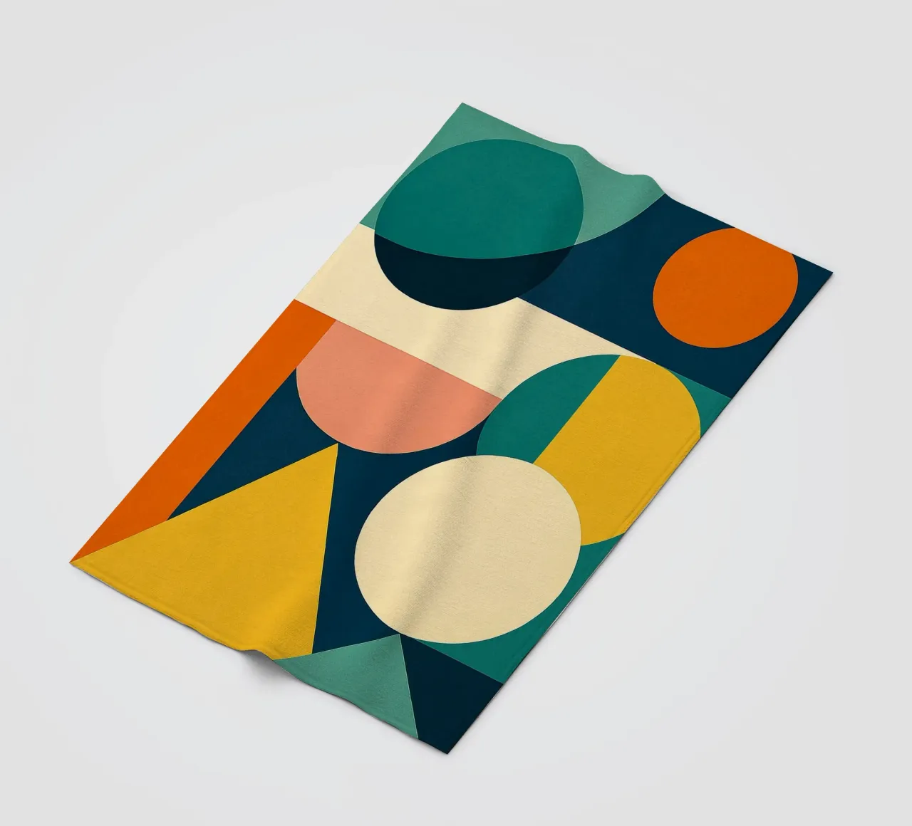 Mid-Century Modern Abstraction coperta in pile da Mosaic Dialogue
