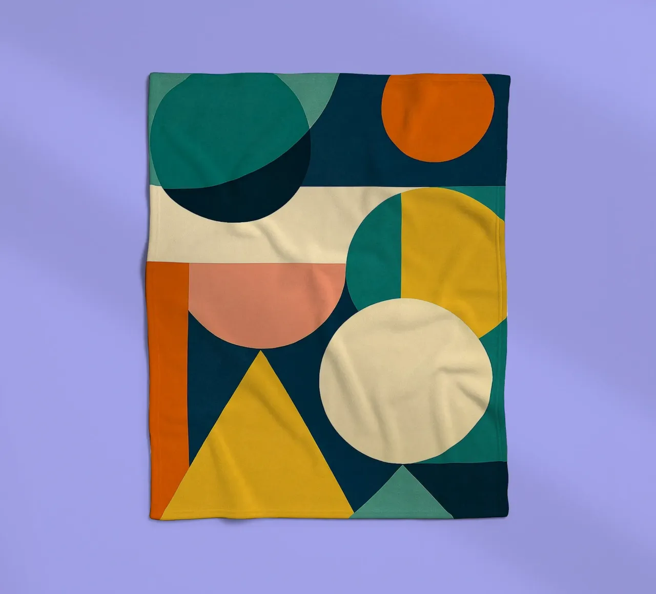Mid-Century Modern Abstraction coperta in pile da Mosaic Dialogue