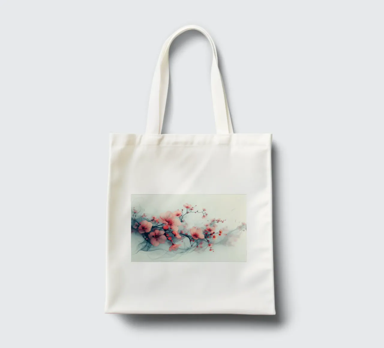 Bloesem rood borsa in juta da Imagine