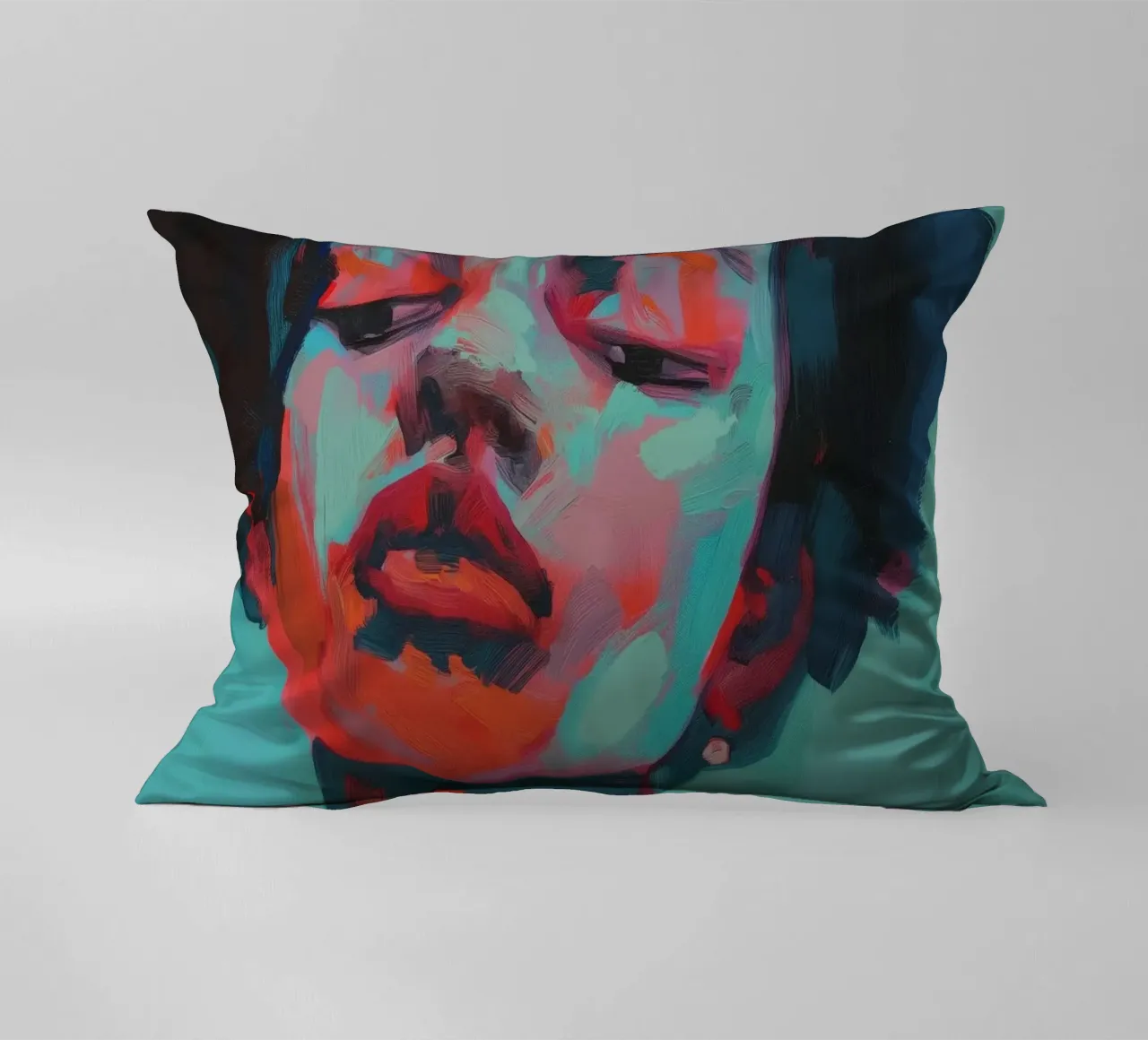 Women's portrait decorative cushion by Imagine