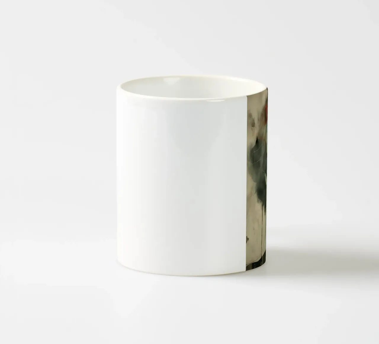 Ritratto astratto con colori verdi tazza in ceramica da Imagine