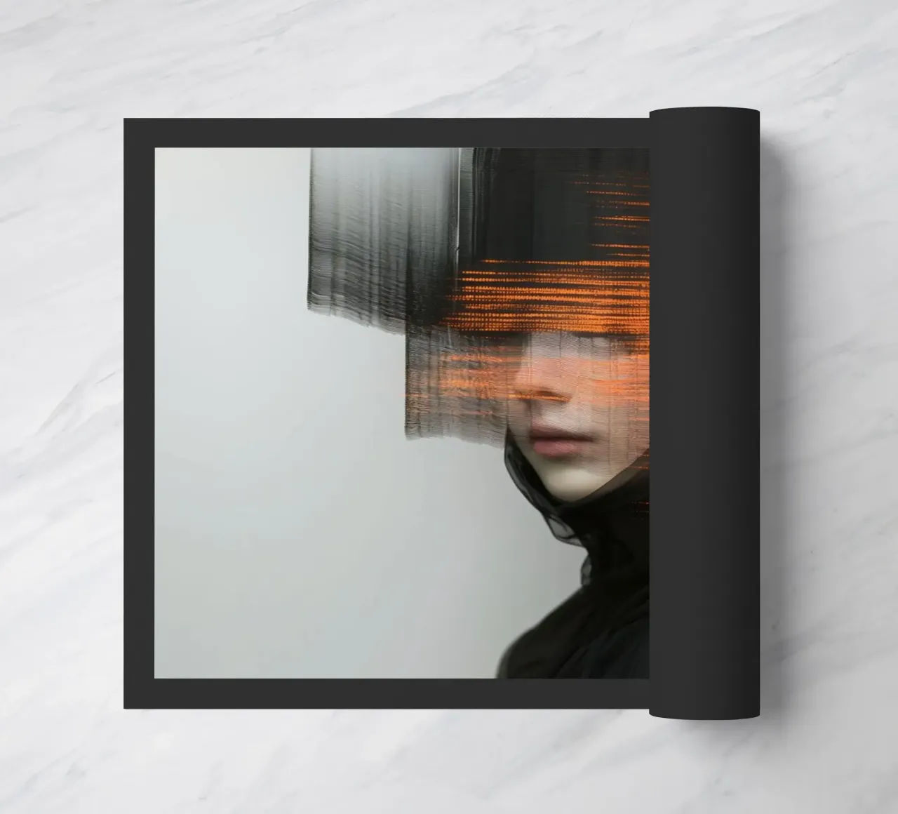 Abstract female portrait doormat by Imagine