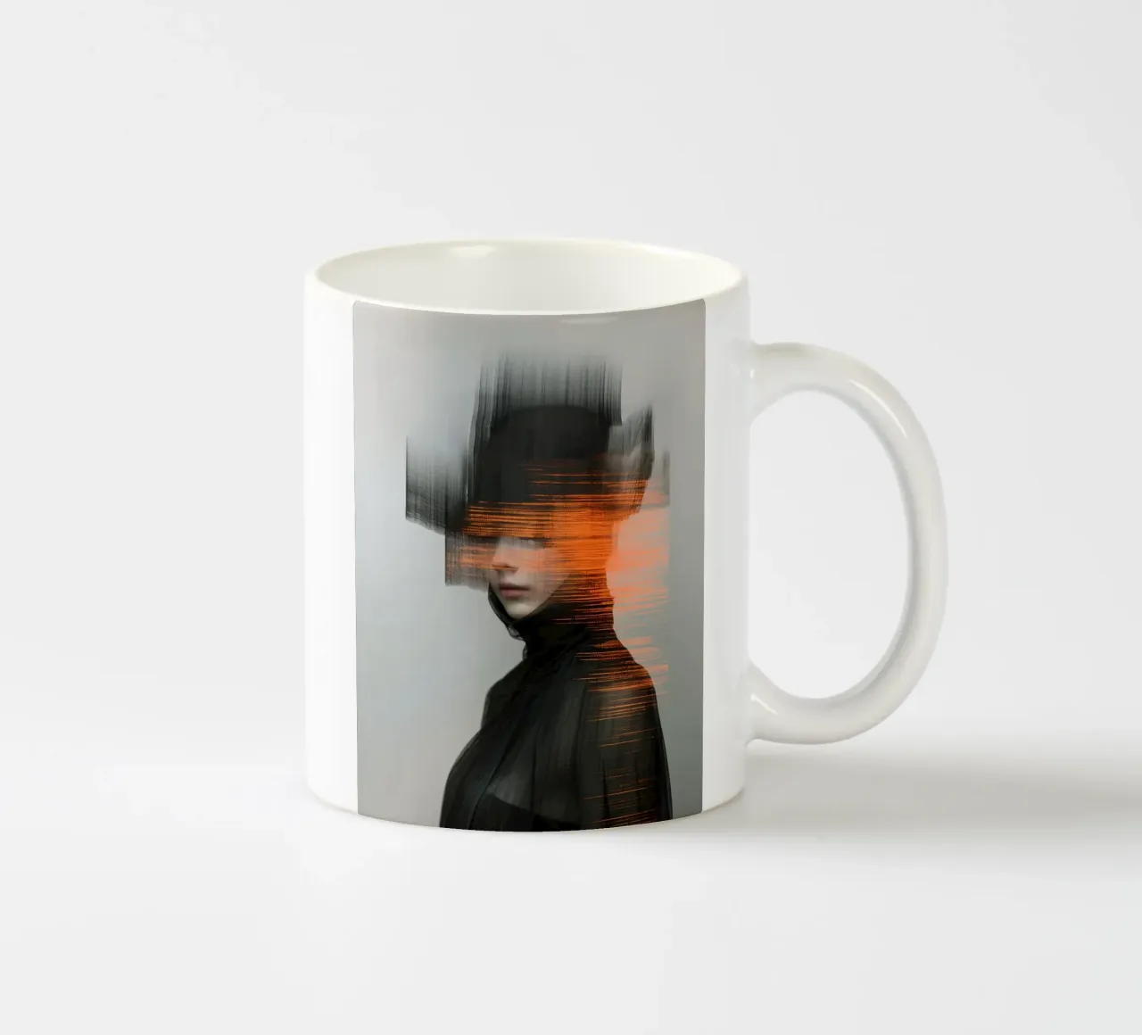 Ritratto femminile astratto tazza in ceramica da Imagine