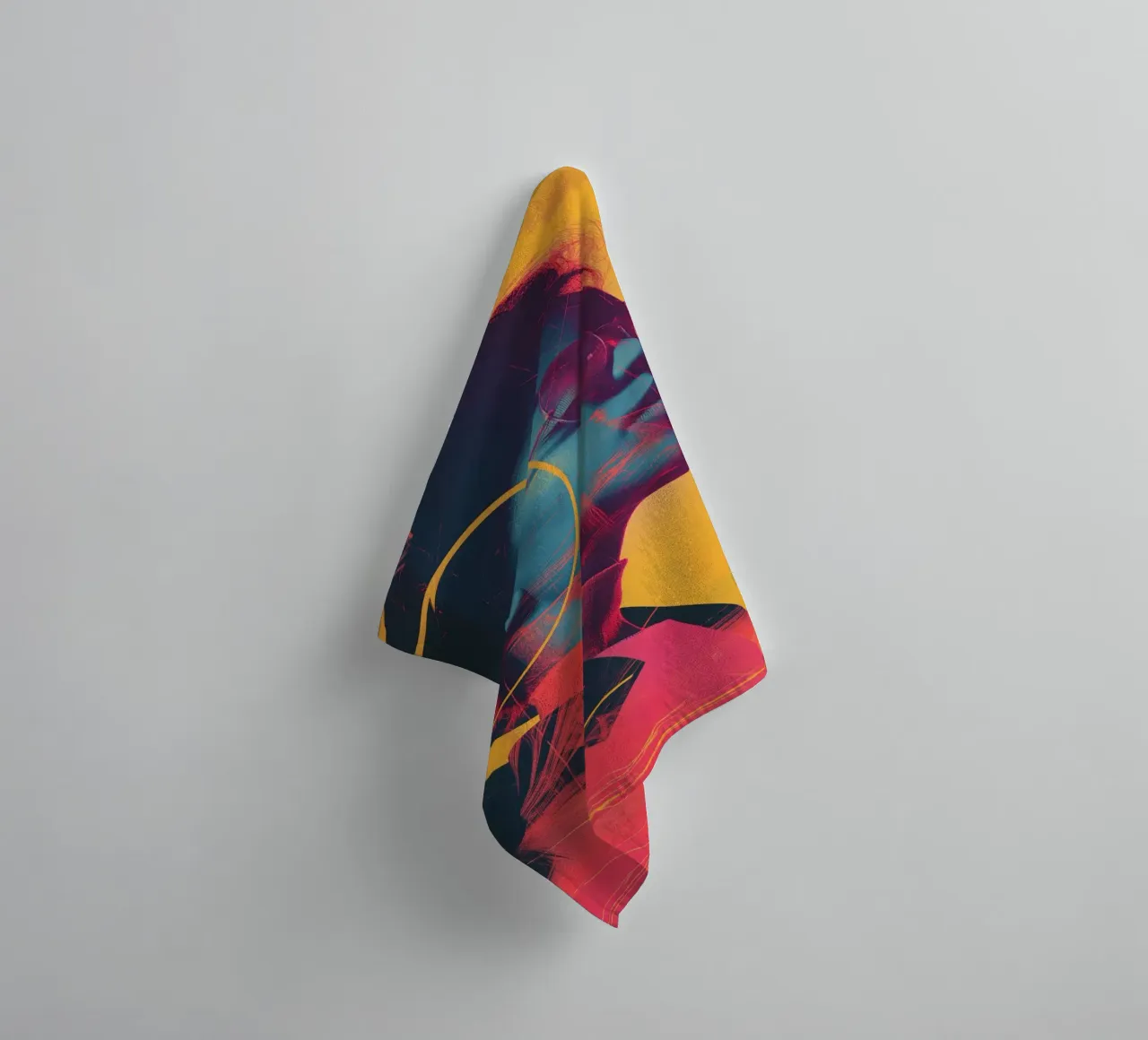 Abstract portret towel by Imagine