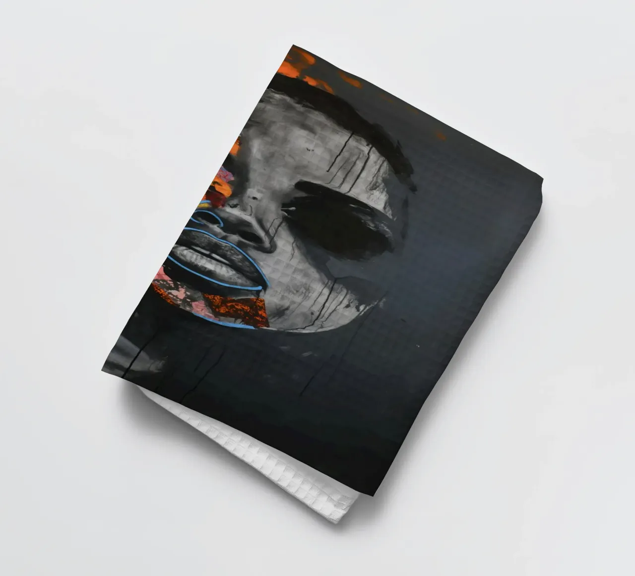 Abstract portret tea towel by Imagine