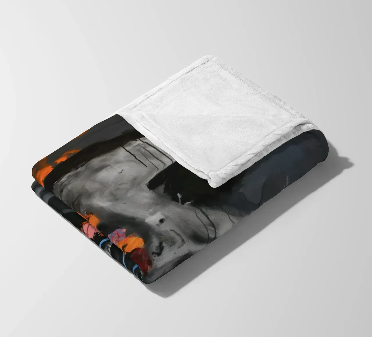 Abstract portret fleece blanket by Imagine