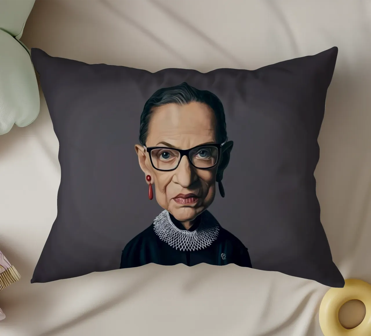 Ruth Bader Ginsburg cuscino da Rob Art | Illustration