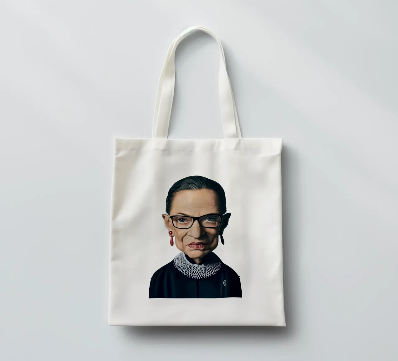 Ruth Bader Ginsburg borsa in juta da Rob Art | Illustration