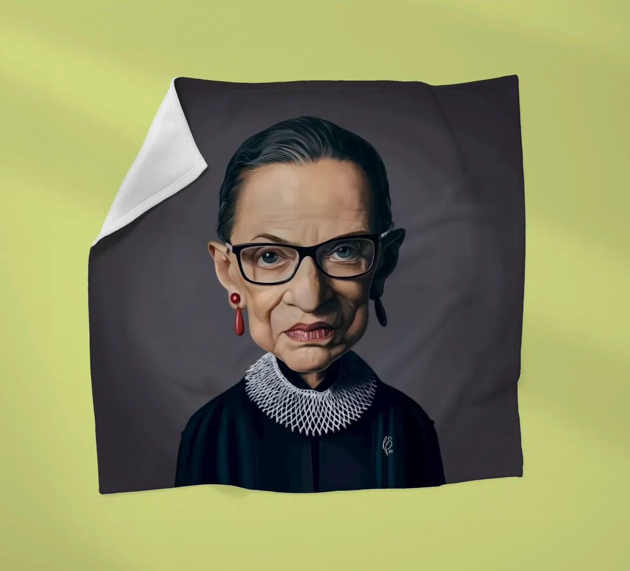 Ruth Bader Ginsburg coperta in pile da Rob Art | Illustration