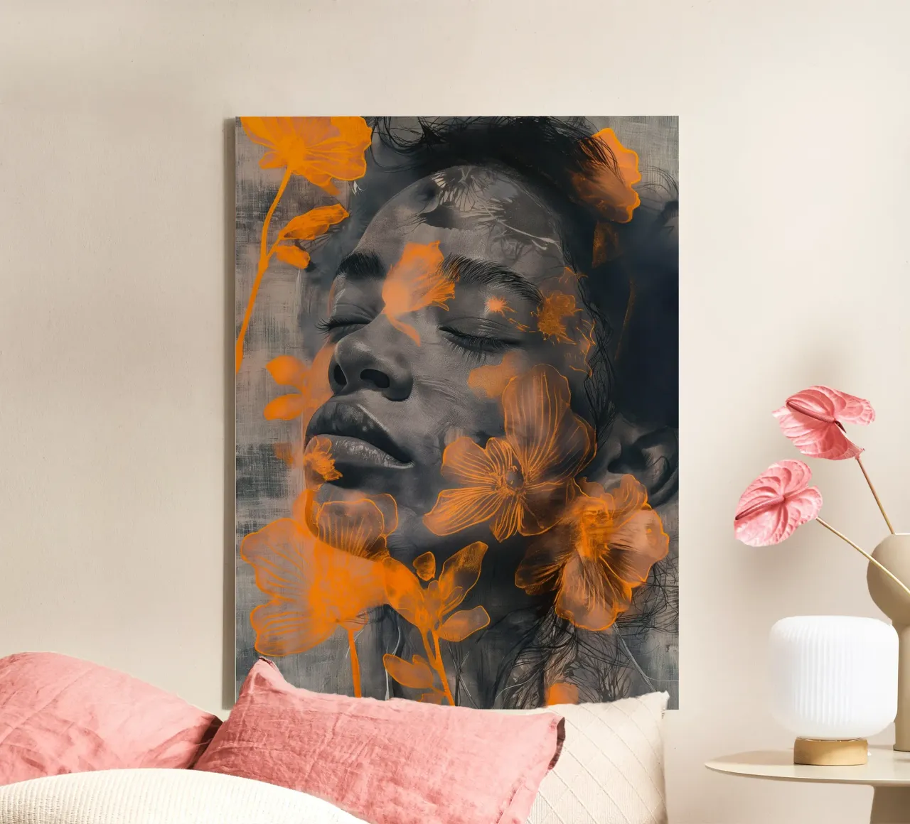 Muurkunst van Imagine canvas met Baklijst van Imagine