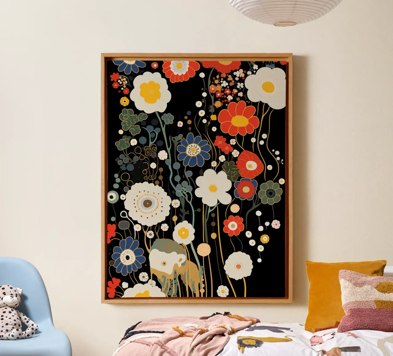 Muurkunst van Imagine canvas met Baklijst van Imagine
