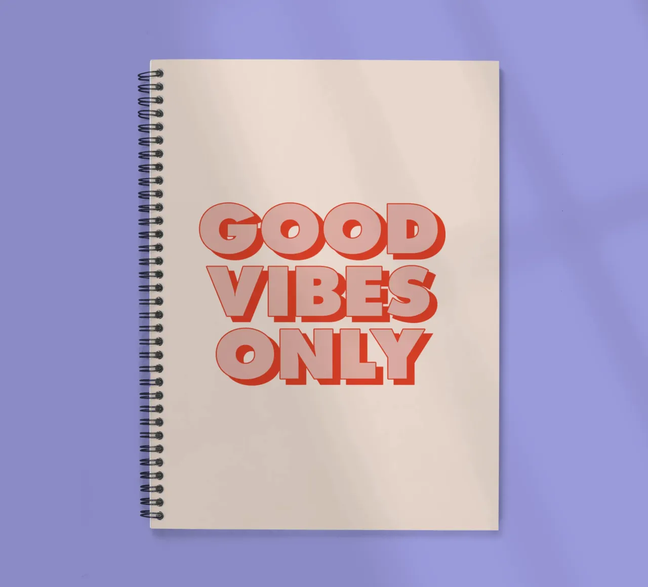 Good Vibes Only spiral notebook by THE MOTIVATED TYPE