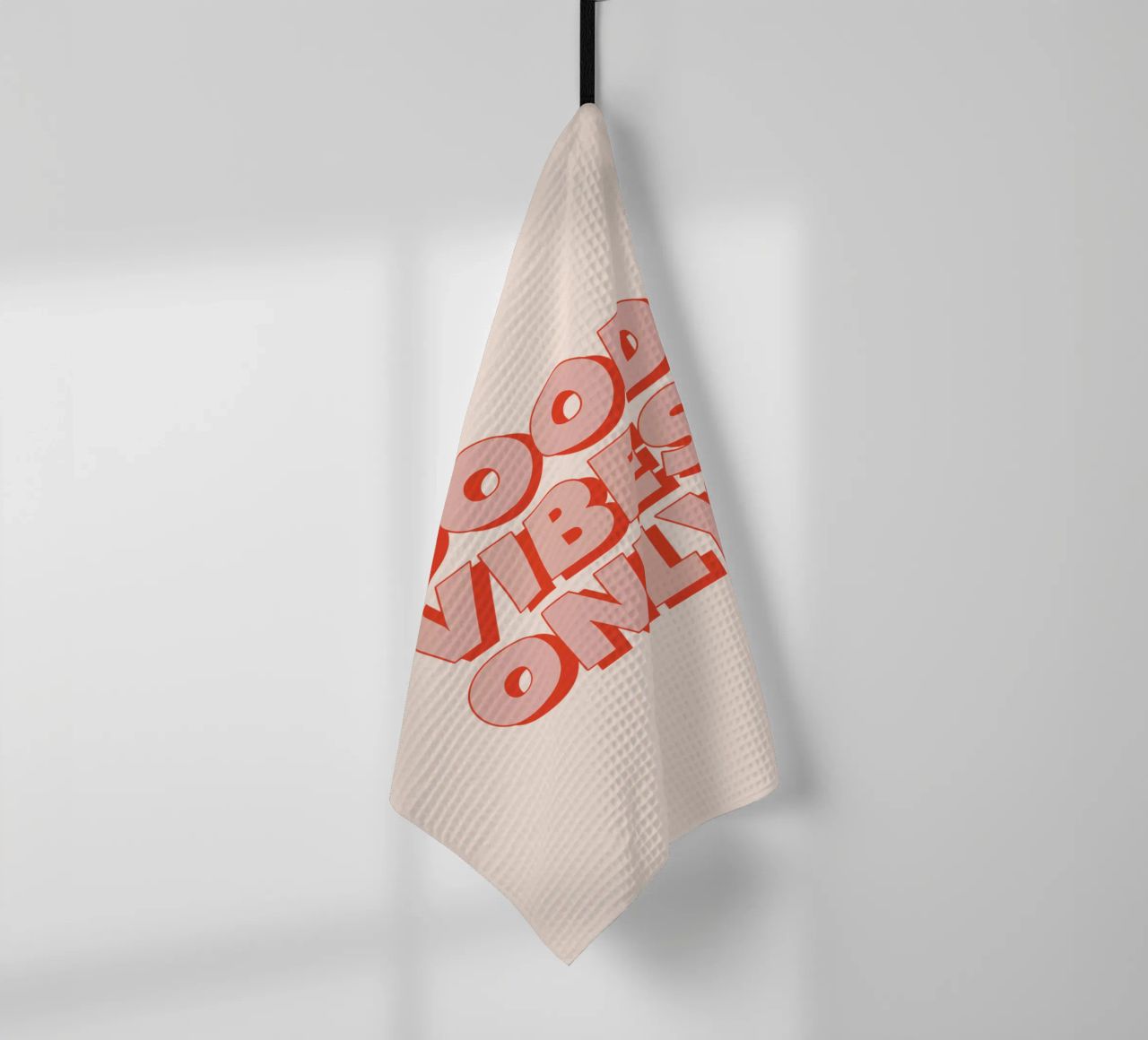Solo buone vibrazioni canovaccio da cucina da THE MOTIVATED TYPE