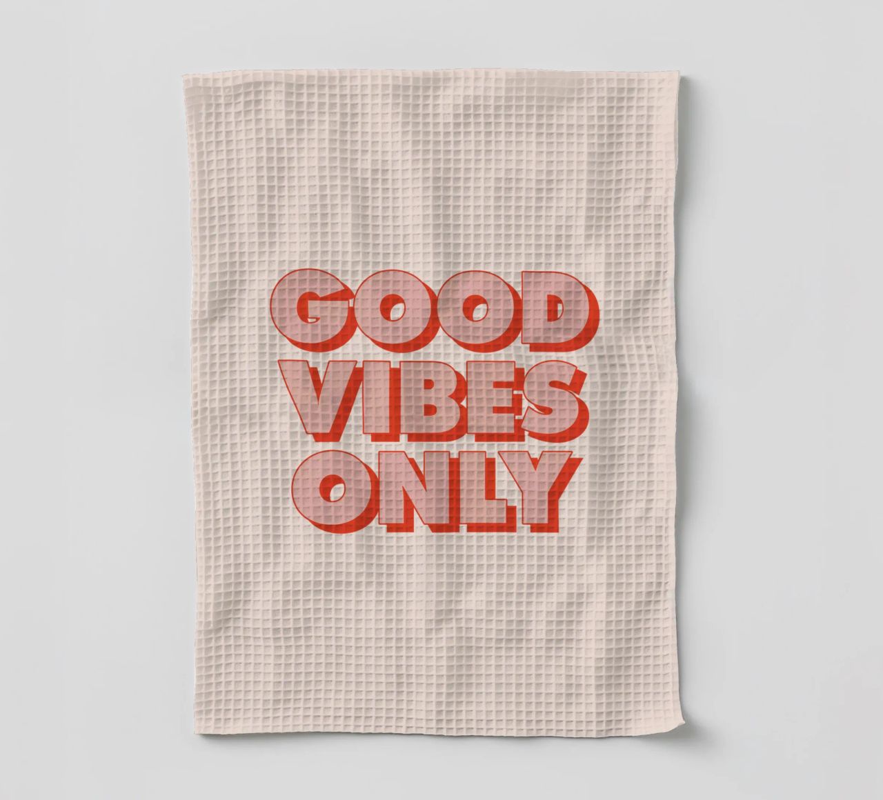 Solo buone vibrazioni canovaccio da cucina da THE MOTIVATED TYPE