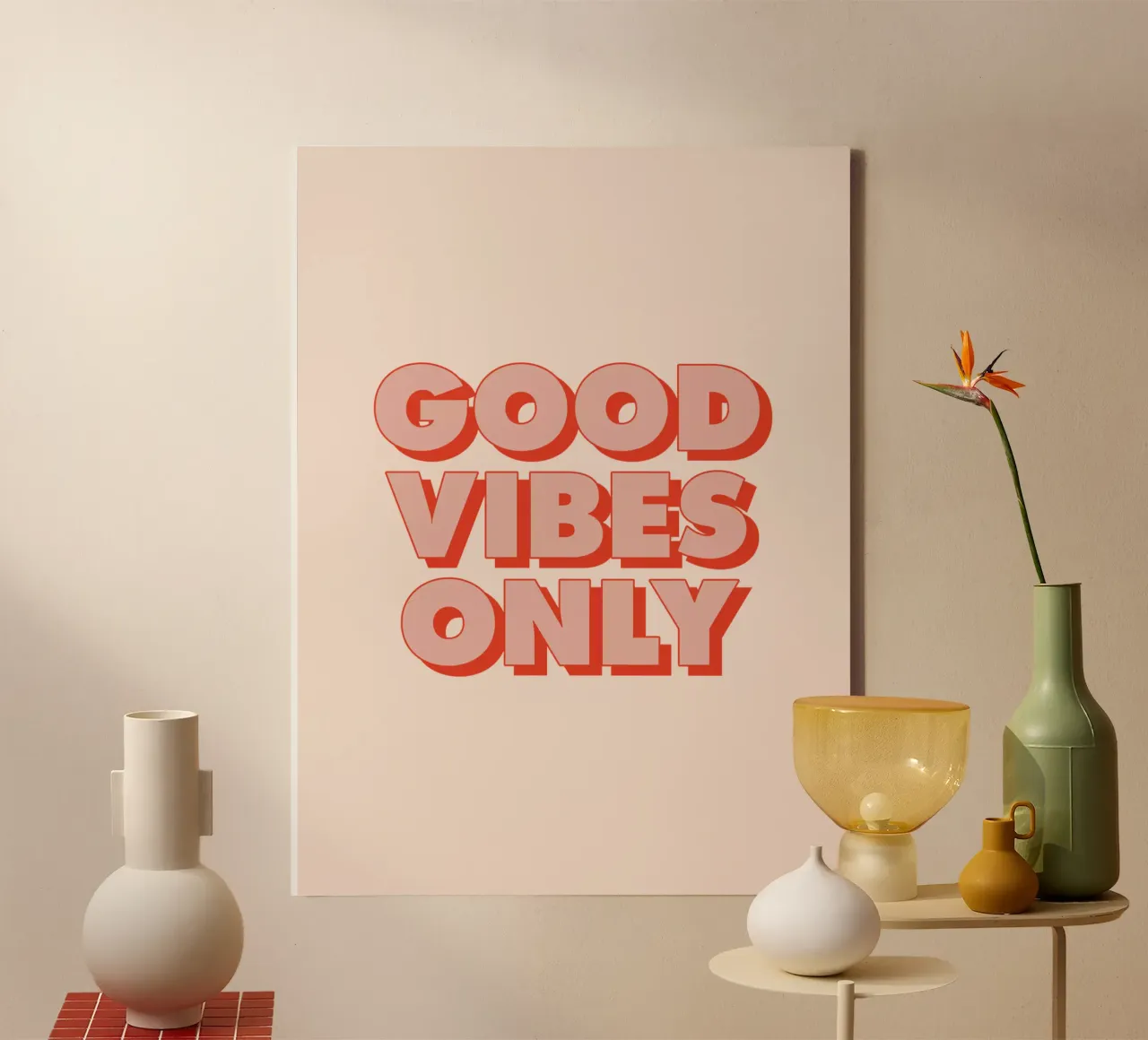 Good Vibes Only canvas by THE MOTIVATED TYPE