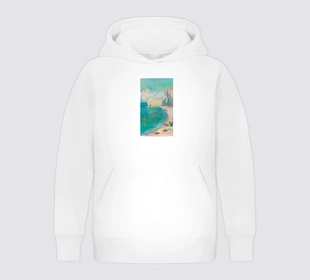 scenic-view painting claude monet kids hoodie by belong shop