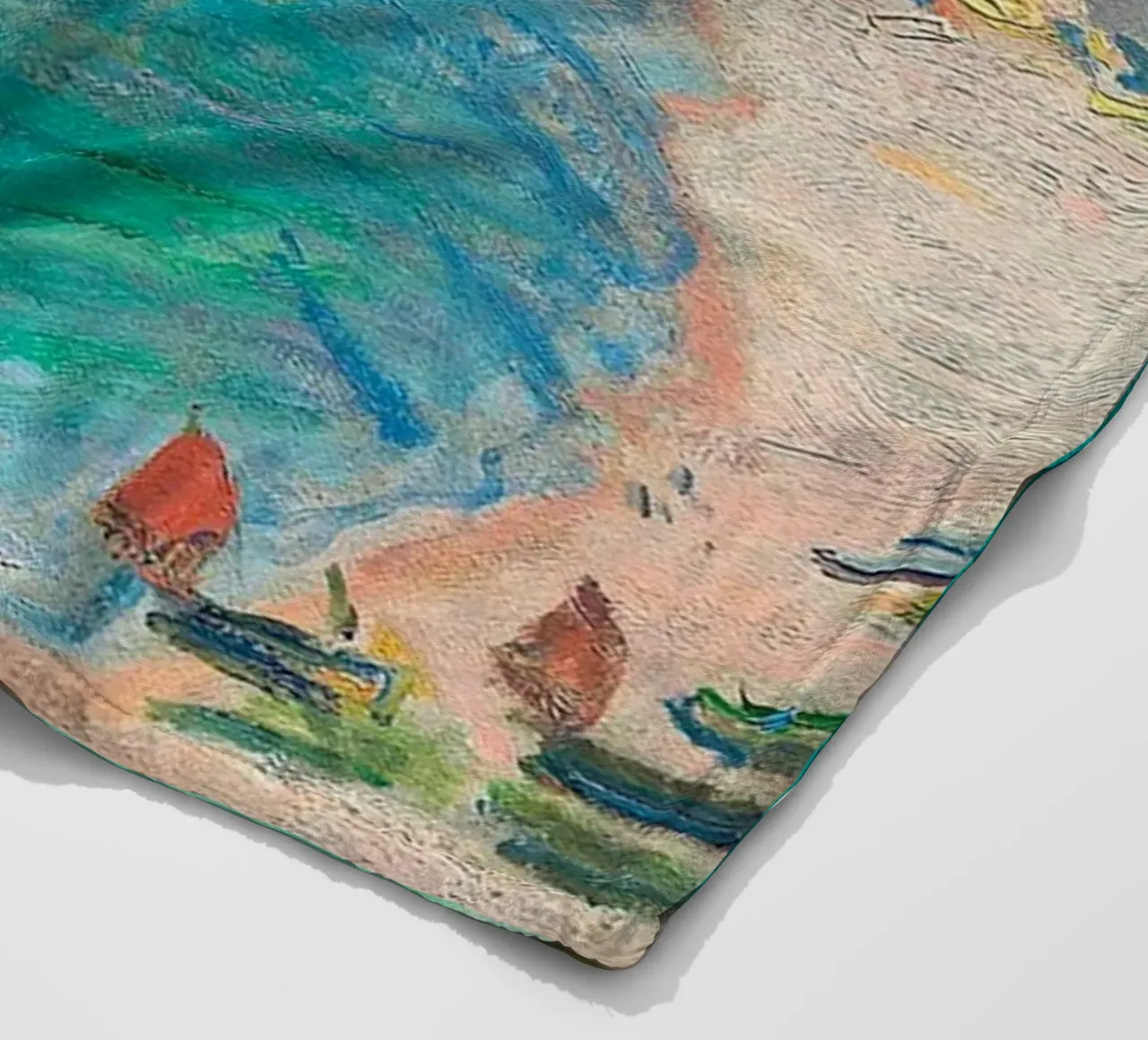 scenic-view painting claude monet fleece blanket by belong shop