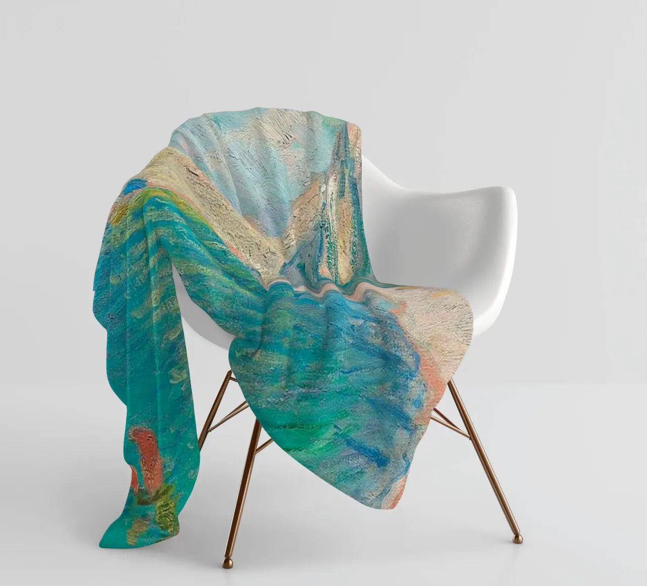 scenic-view painting claude monet fleece blanket by belong shop