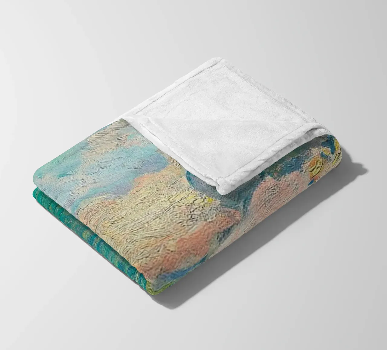scenic-view painting claude monet fleece blanket by belong shop