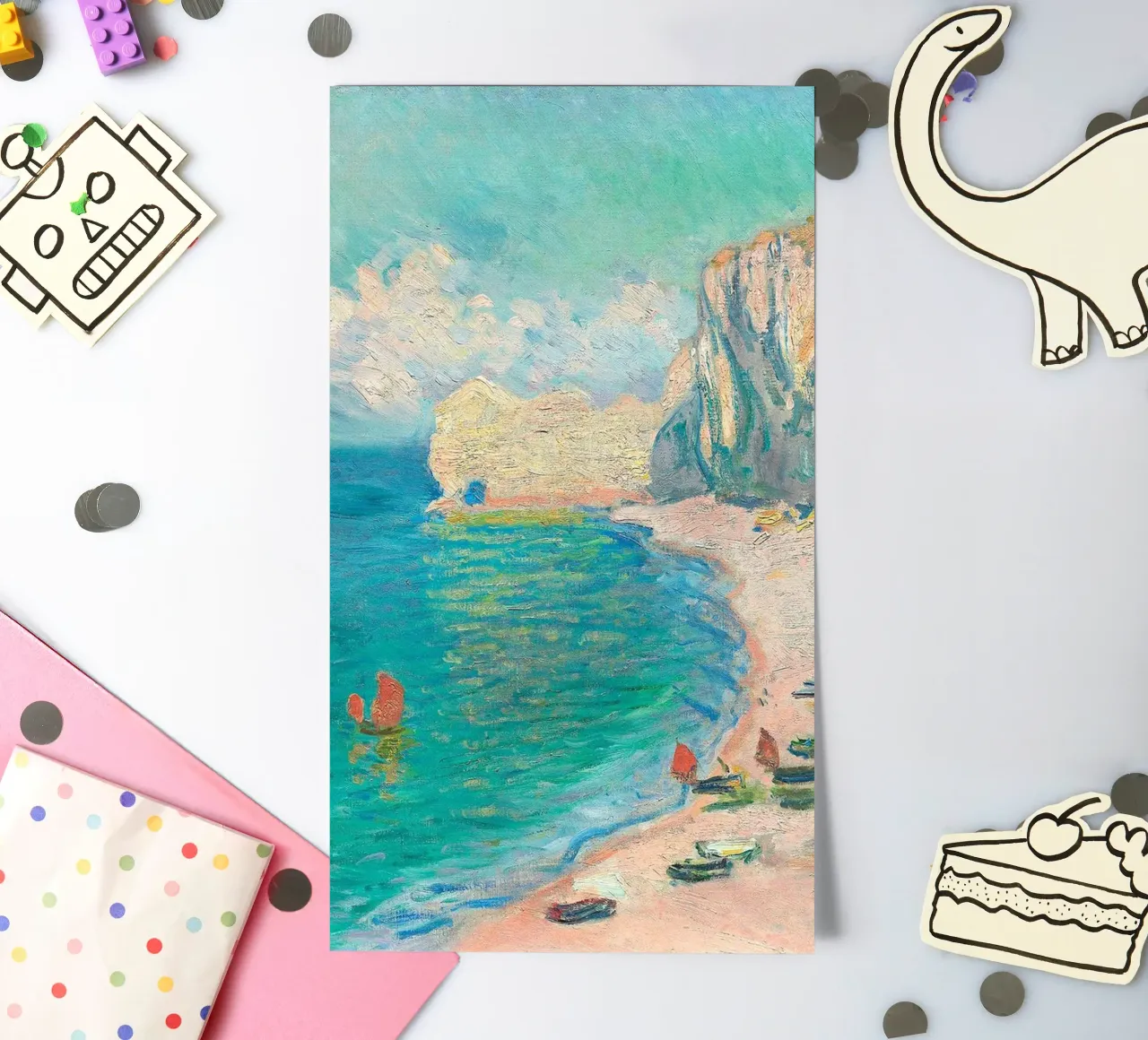 scenic-view painting claude monet sticker sheet by belong shop
