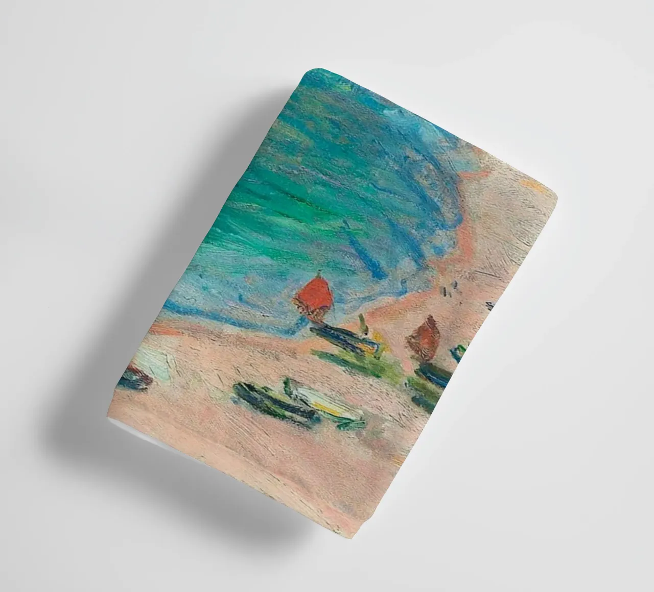 schilderij met panoramisch uitzicht claude monet badhanddoek van belong shop