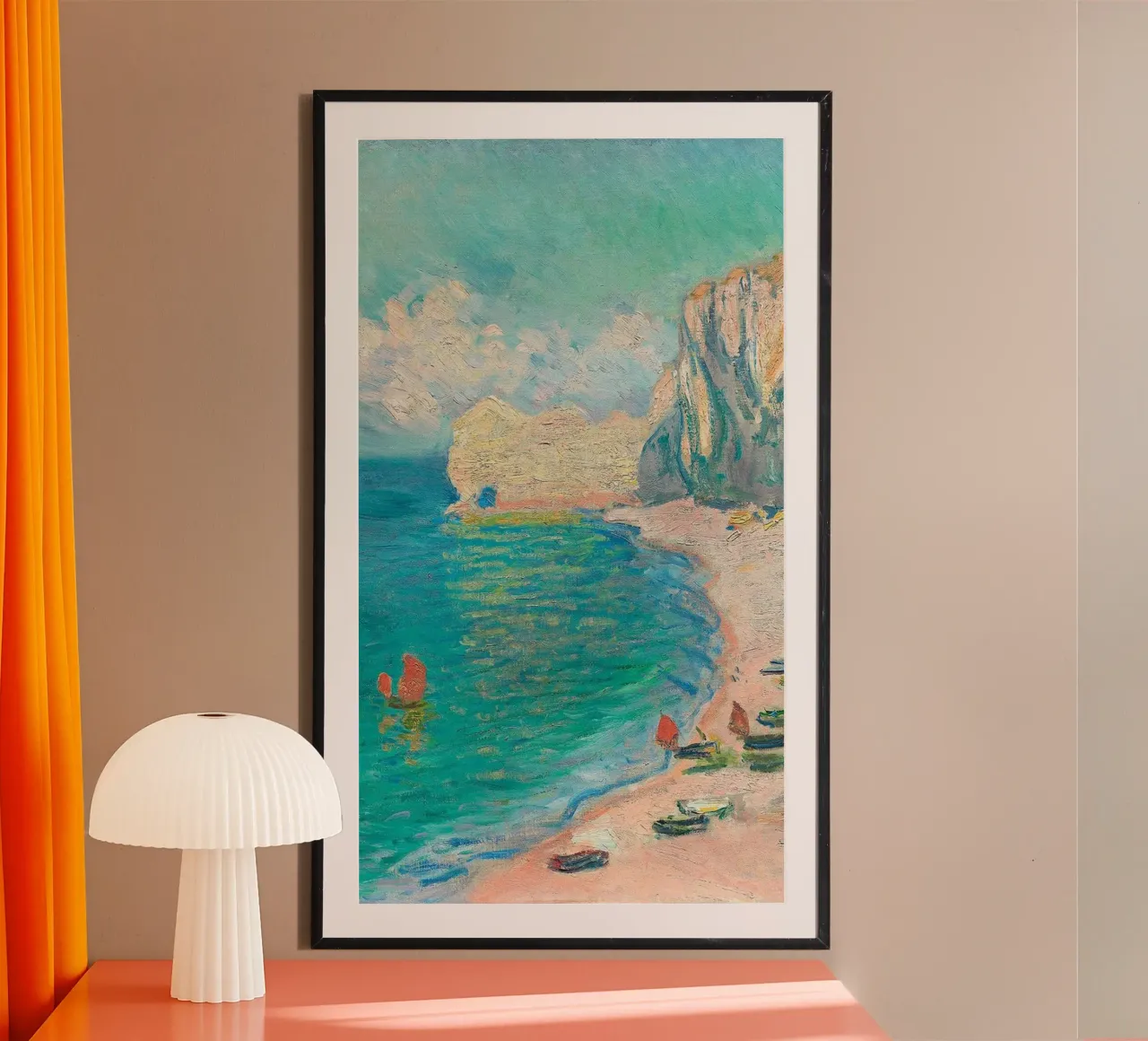 schilderij met panoramisch uitzicht claude monet hahnemühle van belong shop