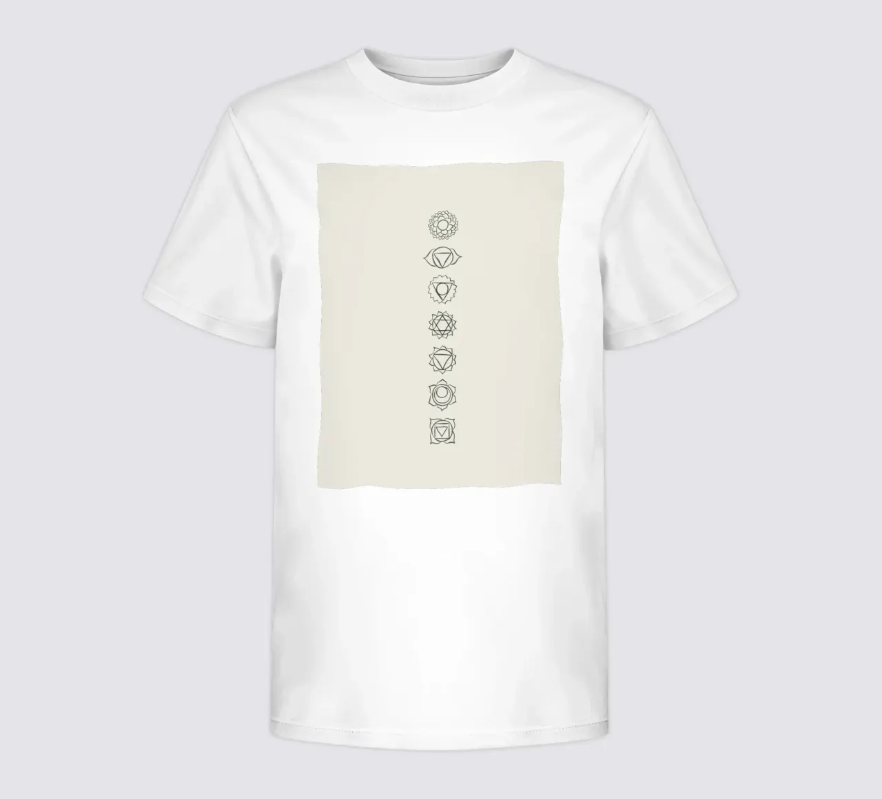 Minimalist line art black and white boho chakra symbolism kids t-shirt by This Wild Soul - Illustration