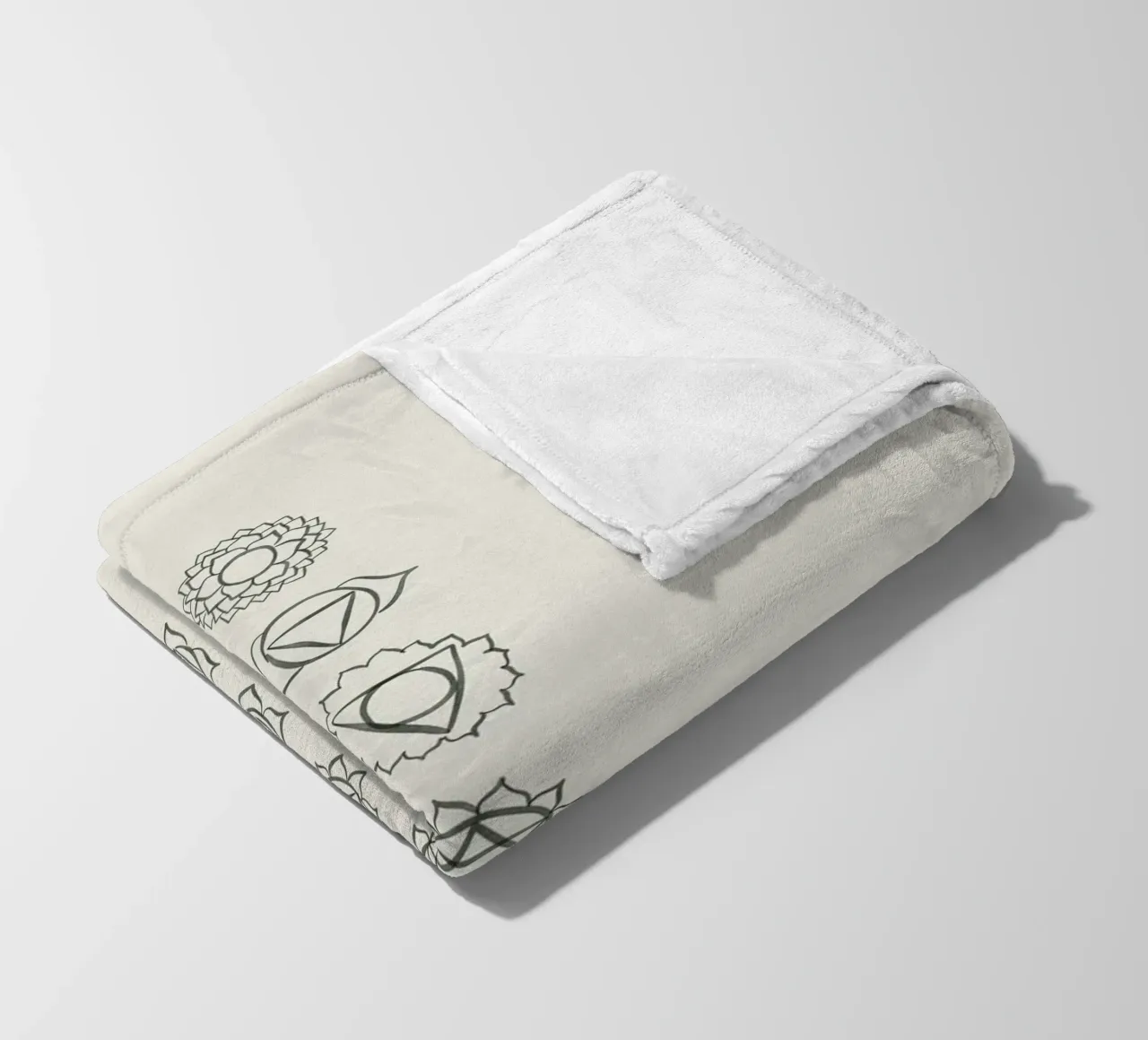 Line art minimalista in bianco e nero boho simbolismo dei chakra coperta in pile da This Wild Soul - Illustration