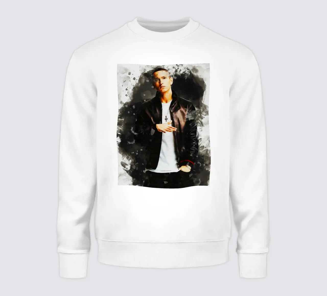 Smudge of Portrait Eminem sweatshirt by Gunawan Rb