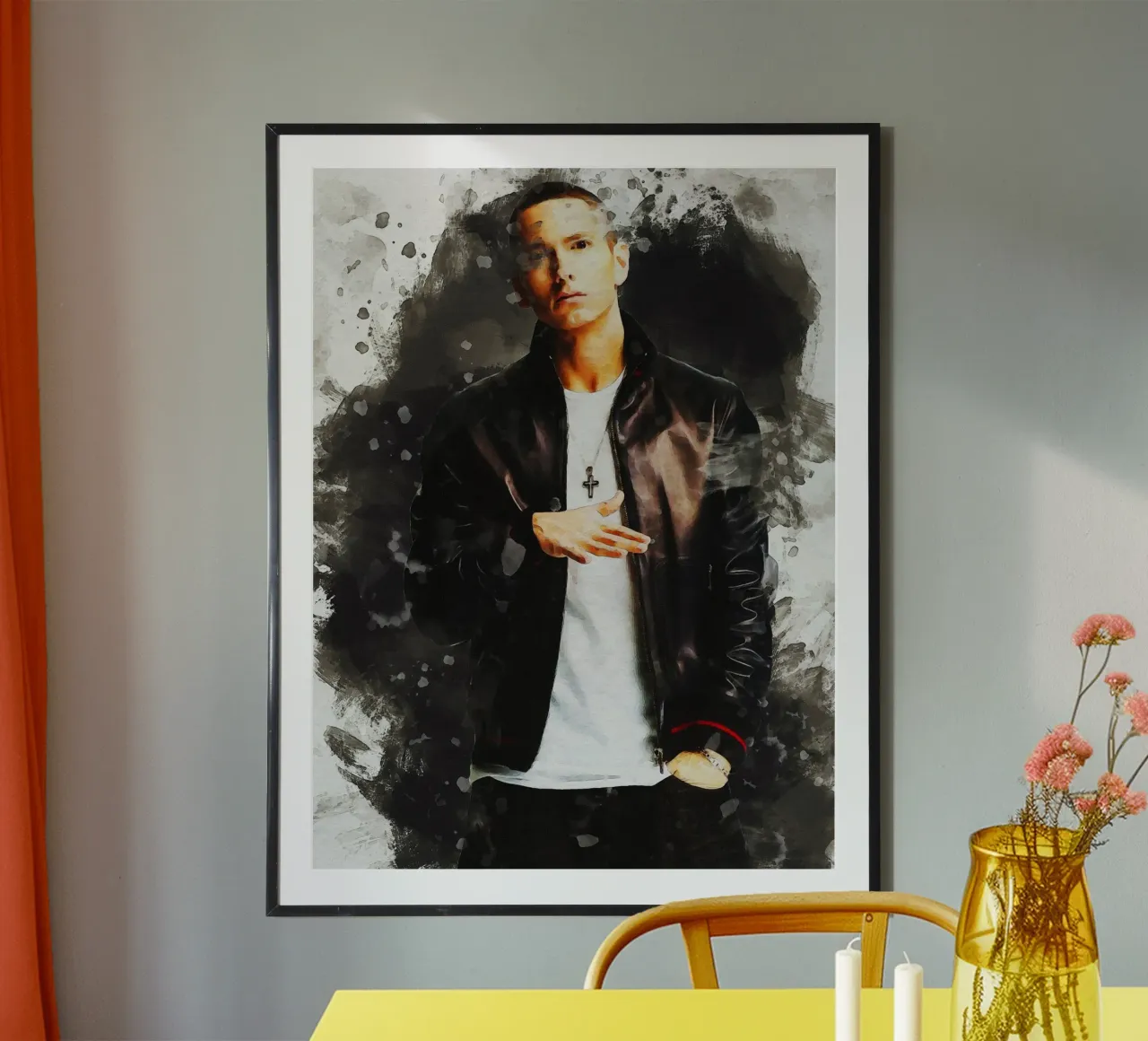 Smudge of Portrait Eminem Poster von Gunawan Rb
